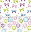 Set of seamless ornaments in pastel colors
