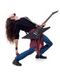 long haired guitarist is playing a guitar long haired guitarist is playing a guitar