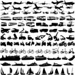 transportation silhouettes collection 2 - vector