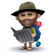 3d Rambler reads the news paper