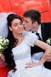 kiss by the red wall