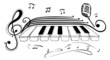 Noten, Notenschlüssel, Musiknoten, Musik, Piano