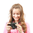 Young girl with camera Young girl with camera