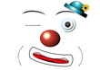 clown grimaces