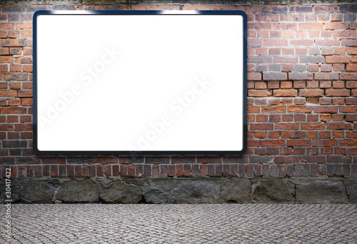 Illustration: Schild - Werbewand Schild - Werbewand