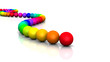 3D Kugeln - Regenbogen Schlange 02 3D Kugeln - Regenbogen Schlange 02