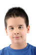 Photo: Portrait of a cute boy isolated on white background. Portrait of a cute boy isolated on white background.
