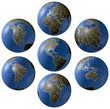 Collage with world markets in stock market tickers