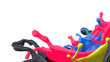 cmyk paint splashes
