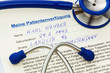 Patientenverfügung und Stethoskop