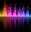 Futuristic Rainbow Lights Background for Poster of Flyers