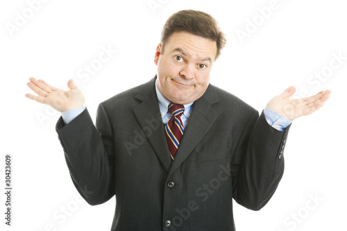 Photo: Businessman Shrugs Businessman Shrugs