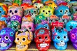 Photo: Aztec skulls Mexican Day of the Dead colorful Aztec skulls Mexican Day of the Dead colorful