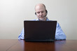 Bored sleeping businessman