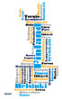 abstract word cloud based vector map of finland abstract word cloud based vector map of finland