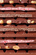 Stack of various   chocolate close up