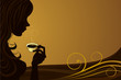 Donna e tazza vert