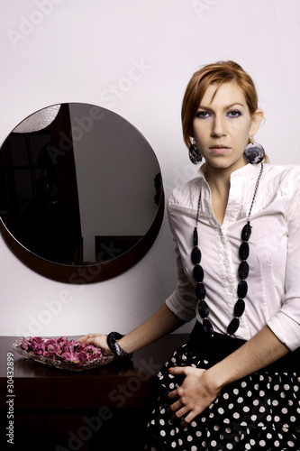 Photo: beautiful woman on a fashion style beautiful woman on a fashion style