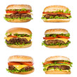 set with hamburgers