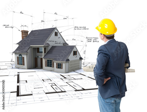 Photo: Architect envisioning his project Architect envisioning his project