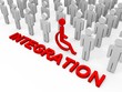 Integration of handicapped peoples in wheelchairs