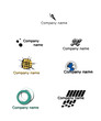 set of 7 company logotypes set of 7 company logotypes