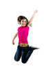 Girl jumping isolated on white background Girl jumping isolated on white background