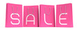 Sale Season Is Open! Four shopping bags with the letters SALE