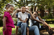 Foto: Family enjoying a day at the park Family enjoying a day at the park