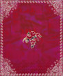 old lace frame with vintage rose motive old lace frame with vintage rose motive