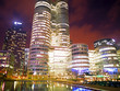 building office  architecture at night