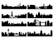 European capital silhouettes