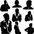 secretary and call center operator - vector secretary and call center operator - vector