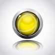 Modern 3d glossy shine button with chrome frame. Modern 3d glossy shine button with chrome frame.