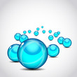 Glossy blue crystal color little balls. Vector illustration. Glossy blue crystal color little balls. Vector illustration.