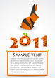 Origami Rabbit 2011 with sample text