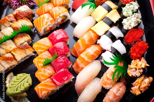 Photo: Assorted japanese sushi Assorted japanese sushi