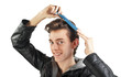 Young Boy Combing Hairs - Ragazzo che si Pettina