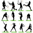 Tennis silhouettes set Tennis silhouettes set