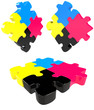 CMYK puzzle 3 views CMYK puzzle 3 views