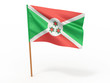 flag fluttering in the wind. Burundi