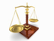 Symbol of justice. Scale on white isolated background