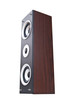 Wood loudspeaker isolate on the white.