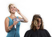 Photo: Distracted hairdresser Distracted hairdresser