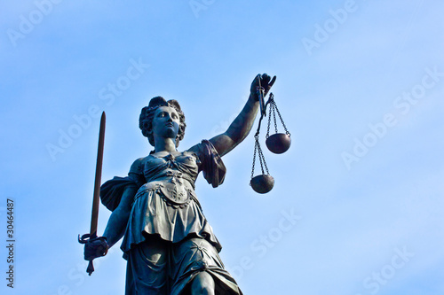 Photo: Statue of Lady Justice in front of the Romer Statue of Lady Justice in front of the Romer