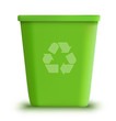 vector green recycle garbage can