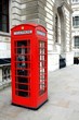 Red telephone box in London