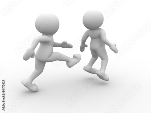 Illustration: Kicking behind Kicking behind