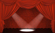 Theater curtain.  Presentation. Cinema.