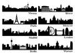 European metropolis silhouettes European metropolis silhouettes